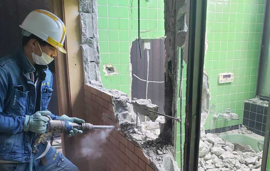 リフォーム解体している写真